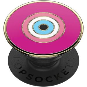 PopSockets Phone Grip for MagSafe with Kickstand, Magnetic Stand, Swappable Top, Secure Hold for iPhone MagSafe Cases, Phone & Tablet Grip, Cute PopSockets – Enamel Desert Gem Bloom(Enamel Evil Eye Lover)