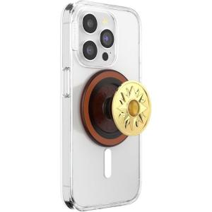 PopSockets Phone Grip for MagSafe with Kickstand, Magnetic Stand, Swappable Top, Secure Hold for iPhone MagSafe Cases, Phone & Tablet Grip, Cute PopSockets – Enamel Desert Gem Bloom(Sun Jewel Amber)