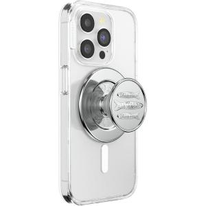 PopSockets Phone Grip for MagSafe with Kickstand, Magnetic Stand, Swappable Top, Secure Hold for iPhone MagSafe Cases, Phone & Tablet Grip, Cute PopSockets – Enamel Coconut Crème(Enamel Seashore)