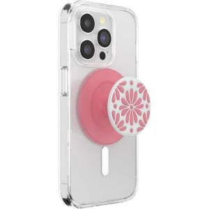 PopSockets Phone Grip for MagSafe with Kickstand, Magnetic Stand, Swappable Top, Secure Hold for iPhone MagSafe Cases, Phone & Tablet Grip, Cute PopSockets – Enamel Desert Gem Bloom(Glazed Putty)