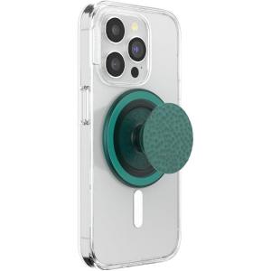 PopSockets Phone Grip for MagSafe with Kickstand, Magnetic Stand, Swappable Top, Secure Hold for iPhone MagSafe Cases, Phone & Tablet Grip, Cute PopSockets – Enamel Desert Gem Bloom(Enamel Hammered Fresh Pine)