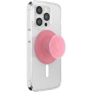 PopSockets Phone Grip for MagSafe with Kickstand, Magnetic Stand, Swappable Top, Secure Hold for iPhone MagSafe Cases, Phone & Tablet Grip, Cute PopSockets – Enamel Desert Gem Bloom(Alum Moire Putty)