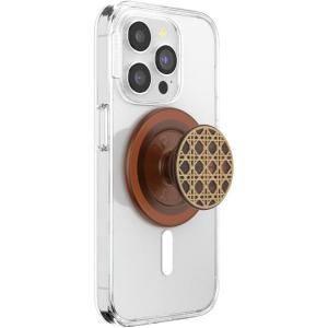 PopSockets Phone Grip for MagSafe with Kickstand, Magnetic Stand, Swappable Top, Secure Hold for iPhone MagSafe Cases, Phone & Tablet Grip, Cute PopSockets – Enamel Coconut Crème(Raising Cane)
