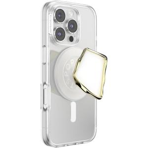 PopSockets Phone Grip for MagSafe with Kickstand, Magnetic Stand, Swappable Top, Secure Hold for iPhone MagSafe Cases, Phone & Tablet Grip, Cute PopSockets – Enamel Desert Gem Bloom(Horchata Cut)