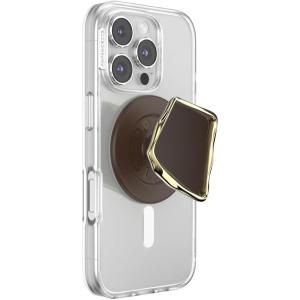 PopSockets Phone Grip for MagSafe with Kickstand, Magnetic Stand, Swappable Top, Secure Hold for iPhone MagSafe Cases, Phone & Tablet Grip, Cute PopSockets – Enamel Desert Gem Bloom(Cocoa Cut)