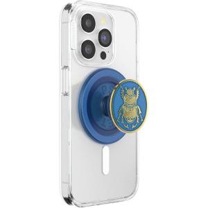 PopSockets Phone Grip for MagSafe with Kickstand, Magnetic Stand, Swappable Top, Secure Hold for iPhone MagSafe Cases, Phone & Tablet Grip, Cute PopSockets – Enamel Desert Gem Bloom(Enamel Scarab)
