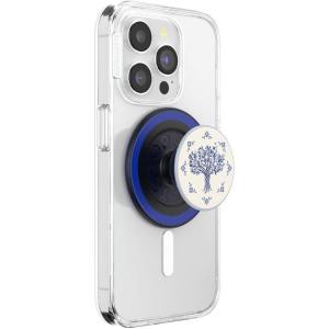 PopSockets Phone Grip for MagSafe with Kickstand, Magnetic Stand, Swappable Top, Secure Hold for iPhone MagSafe Cases, Phone & Tablet Grip, Cute PopSockets – Enamel Coconut Crème(Olive Tree)