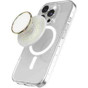 PopSockets Phone Grip for MagSafe with Kickstand, Magnetic Stand, Swappable Top, Secure Hold for iPhone MagSafe Cases, Phone & Tablet Grip, Cute PopSockets – Enamel Coconut Crème(Coco Creme)