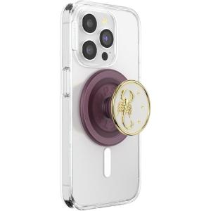 PopSockets Phone Grip for MagSafe with Kickstand, Magnetic Stand, Swappable Top, Secure Hold for iPhone MagSafe Cases, Phone & Tablet Grip, Cute PopSockets – Enamel Desert Gem Bloom(Enamel Scorpio)