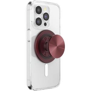 PopSockets Phone Grip for MagSafe with Kickstand, Magnetic Stand, Swappable Top, Secure Hold for iPhone MagSafe Cases, Phone & Tablet Grip -Light Blue(Radial Oxblood)