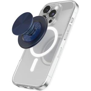 PopSockets Phone Grip for MagSafe with Kickstand, Magnetic Stand, Swappable Top, Secure Hold for iPhone MagSafe Cases, Phone & Tablet Grip -Light Blue(French Navy)