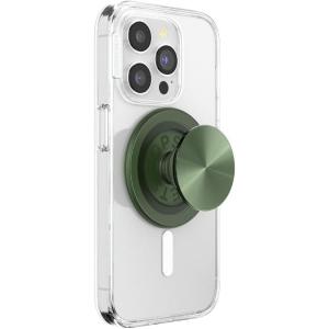 PopSockets Phone Grip for MagSafe with Kickstand, Magnetic Stand, Swappable Top, Secure Hold for iPhone MagSafe Cases, Phone & Tablet Grip -Light Blue(Radial Olive)