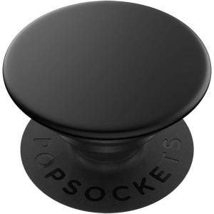 PopSockets Phone Grip for MagSafe with Kickstand, Magnetic Stand, Swappable Top, Secure Hold for iPhone MagSafe Cases, Phone & Tablet Grip -Light Blue(Alum Black)
