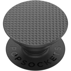 PopSockets Suck-Up™ Suction Grip & Stand, 3-in-1 MagSafe Phone Mount for iPhone, Strong Hold on Mirrors & Glass, Swappable Top, Portable & Reusable – Clear(Knurled Black)