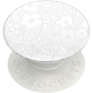 PopSockets Suck-Up™ Suction Grip & Stand, 3-in-1 MagSafe Phone Mount for iPhone, Strong Hold on Mirrors & Glass, Swappable Top, Portable & Reusable – Clear(Blanc Fresh)