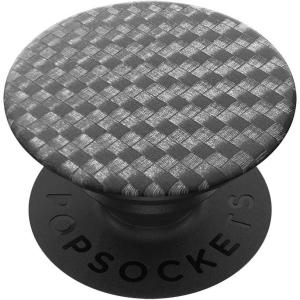 PopSockets Suck-Up™ Suction Grip & Stand, 3-in-1 MagSafe Phone Mount for iPhone, Strong Hold on Mirrors & Glass, Swappable Top, Portable & Reusable – Clear(Carbonite Weave)
