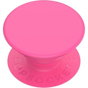 PopSockets Suck-Up™ Suction Grip & Stand, 3-in-1 MagSafe Phone Mount for iPhone, Strong Hold on Mirrors & Glass, Swappable Top, Portable & Reusable – Clear(Neon Pink)