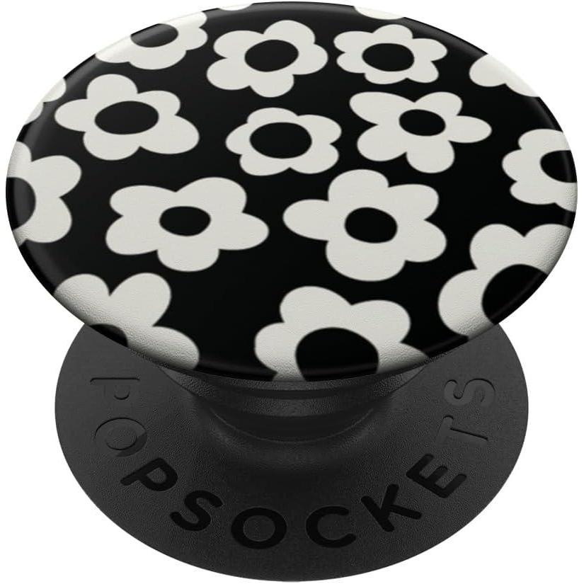imagePopSockets Floral Phone Grip ampamp Stand  Black Mod Flower PopSockets PopGrip for MagSafeAdhesive PopGrip