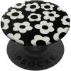 PopSockets Floral Phone Grip & Stand – Black Mod Flower PopSockets PopGrip for MagSafe(Adhesive PopGrip)