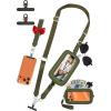 takyu Clip and Go Strap for Phone with Wallet Crossbody, Phone Lanyard with Detachable Wallet Wrist Strap with ID Window(Forest Green)