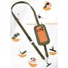 takyu Clip and Go Strap for Phone with Wallet Crossbody, Phone Lanyard with Detachable Wallet Wrist Strap with ID Window(Forest Green)