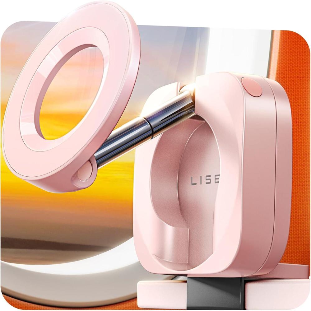 imageLISEN Travel Gifts 2025 Christmas for Gifts Airplane Gadgets Men Mini Travel Essentials Phone Holder Stocking Stuffers for Women MagSafe Accessories Cruise Essentials 2026 for Valentines GiftPink