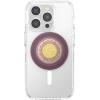 PopSockets Phone Grip for MagSafe with Kickstand, Magnetic Stand, Swappable Top, Secure Hold for iPhone MagSafe Cases, Phone & Tablet Grip, Cute PopSockets, Pink, Purple – Aura(Enamel Sun Fire)