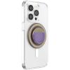 PopSockets Phone Grip for MagSafe with Kickstand, Magnetic Stand, Swappable Top, Secure Hold for iPhone MagSafe Cases, Phone & Tablet Grip, Cute PopSockets, Pink, Purple – Aura(Lavender)