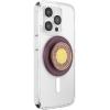 PopSockets Phone Grip for MagSafe with Kickstand, Magnetic Stand, Swappable Top, Secure Hold for iPhone MagSafe Cases, Phone & Tablet Grip, Cute PopSockets, Pink, Purple – Aura(Enamel Sun Fire)