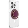PopSockets Phone Grip for MagSafe with Kickstand, Magnetic Stand, Swappable Top, Secure Hold for iPhone MagSafe Cases, Phone & Tablet Grip, Cute PopSockets, Pink, Purple – Aura(Red Wine Enamel)