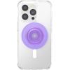 PopSockets Phone Grip for MagSafe with Kickstand, Magnetic Stand, Swappable Top, Secure Hold for iPhone MagSafe Cases, Phone & Tablet Grip, Cute PopSockets, Pink, Purple – Aura(Lavender Translucent)
