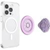 PopSockets Phone Grip for MagSafe with Kickstand, Magnetic Stand, Swappable Top, Secure Hold for iPhone MagSafe Cases, Phone & Tablet Grip, Cute PopSockets, Pink, Purple – Aura(Plum Speckle)