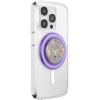 PopSockets Phone Grip for MagSafe with Kickstand, Magnetic Stand, Swappable Top, Secure Hold for iPhone MagSafe Cases, Phone & Tablet Grip, Cute PopSockets, Pink, Purple – Aura(Purple Fields)