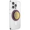 PopSockets Phone Grip for MagSafe with Kickstand, Magnetic Stand, Swappable Top, Secure Hold for iPhone MagSafe Cases, Phone & Tablet Grip, Cute PopSockets, Pink, Purple – Aura(Enamel Mosaic)