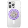 PopSockets Phone Grip for MagSafe with Kickstand, Magnetic Stand, Swappable Top, Secure Hold for iPhone MagSafe Cases, Phone & Tablet Grip, Cute PopSockets, Pink, Purple – Aura(Purple Fields)