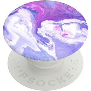 PopSockets Phone Grip for MagSafe with Kickstand, Magnetic Stand, Swappable Top, Secure Hold for iPhone MagSafe Cases, Phone & Tablet Grip, Cute PopSockets, Pink, Purple – Aura(Lavender Flow)