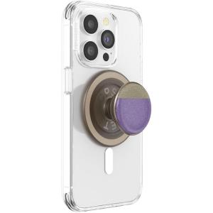 PopSockets Phone Grip for MagSafe with Kickstand, Magnetic Stand, Swappable Top, Secure Hold for iPhone MagSafe Cases, Phone & Tablet Grip, Cute PopSockets, Pink, Purple – Aura(Lavender)