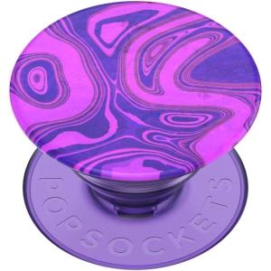 PopSockets Phone Grip for MagSafe with Kickstand, Magnetic Stand, Swappable Top, Secure Hold for iPhone MagSafe Cases, Phone & Tablet Grip, Cute PopSockets, Pink, Purple – Aura(Lava Flow)