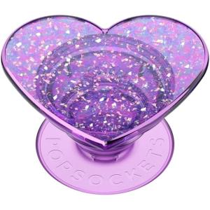 PopSockets Phone Grip for MagSafe with Kickstand, Magnetic Stand, Swappable Top, Secure Hold for iPhone MagSafe Cases, Phone & Tablet Grip, Cute PopSockets, Pink, Purple – Aura(Dreamy Heart)