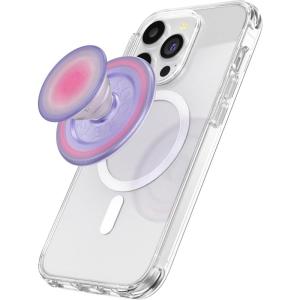 PopSockets Phone Grip for MagSafe with Kickstand, Magnetic Stand, Swappable Top, Secure Hold for iPhone MagSafe Cases, Phone & Tablet Grip, Cute PopSockets, Pink, Purple – Aura(Aura)