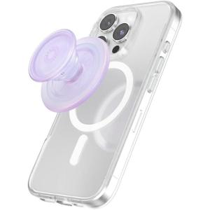 PopSockets Phone Grip for MagSafe with Kickstand, Magnetic Stand, Swappable Top, Secure Hold for iPhone MagSafe Cases, Phone & Tablet Grip, Cute PopSockets, Pink, Purple – Aura(Opaalescent)