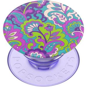 PopSockets Phone Grip for MagSafe with Kickstand, Magnetic Stand, Swappable Top, Secure Hold for iPhone MagSafe Cases, Phone & Tablet Grip, Cute PopSockets, Pink, Purple – Aura(Purple Kamp)