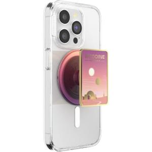 PopSockets Phone Grip for MagSafe with Kickstand, Magnetic Stand, Swappable Top, Secure Hold for iPhone MagSafe Cases, Phone & Tablet Grip, Starwars – Enamel Distressed Rebel Symbol(Welcome to Tatooine)