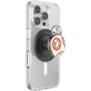 PopSockets Phone Grip for MagSafe with Kickstand, Magnetic Stand, Swappable Top, Secure Hold for iPhone MagSafe Cases, Phone & Tablet Grip, Starwars – Enamel Distressed Rebel Symbol(Enamel BB-8)