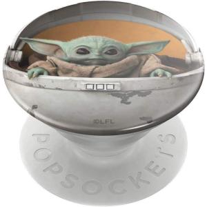 PopSockets Phone Grip for MagSafe with Kickstand, Magnetic Stand, Swappable Top, Secure Hold for iPhone MagSafe Cases, Phone & Tablet Grip, Starwars – Enamel Distressed Rebel Symbol(Baby Yoda Pod)