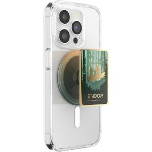 PopSockets Phone Grip for MagSafe with Kickstand, Magnetic Stand, Swappable Top, Secure Hold for iPhone MagSafe Cases, Phone & Tablet Grip, Starwars – Enamel Distressed Rebel Symbol(Welcome to Endor)