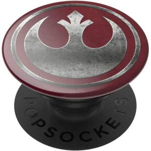 PopSockets Phone Grip for MagSafe with Kickstand, Magnetic Stand, Swappable Top, Secure Hold for iPhone MagSafe Cases, Phone & Tablet Grip, Starwars – Enamel Distressed Rebel Symbol(Rebel Icon)