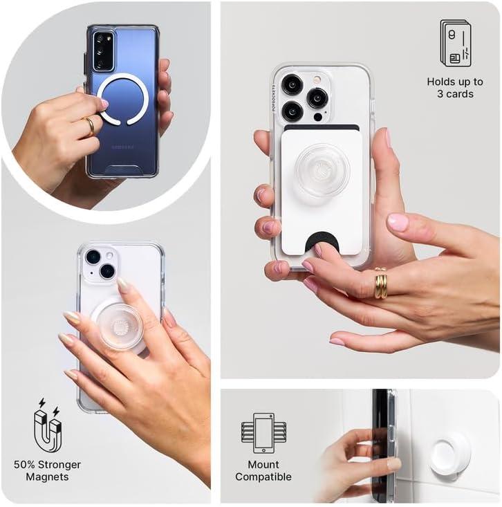 imagePopSockets Phone Grip for MagSafe with Kickstand Magnetic Stand Swappable Top Secure Hold for iPhone MagSafe Cases Phone ampamp Tablet Grip Disney PopOut Latte MickeyKawaii Goofy