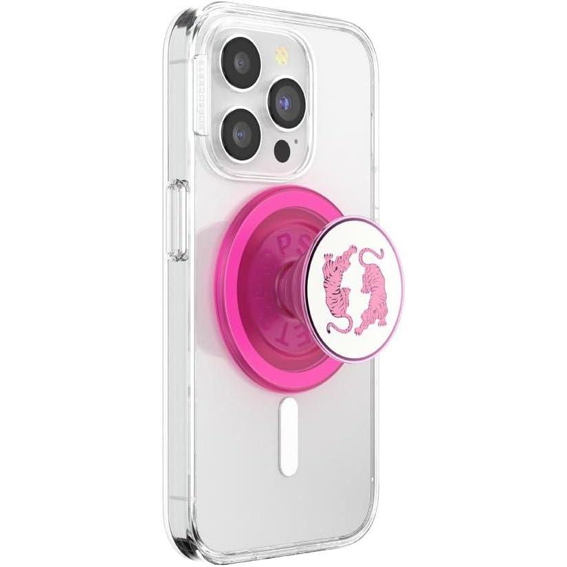 imagePopSockets Phone Grip for MagSafe with Kickstand Magnetic Stand Swappable Top Secure Hold for iPhone MagSafe Cases Phone ampamp Tablet Grip  Aluminum TopoLe Tigre Boca