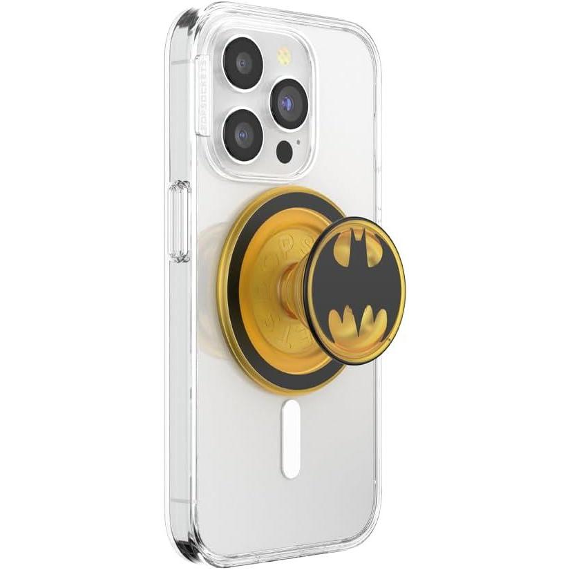 imagePopSockets Phone Grip for MagSafe with Kickstand Magnetic Stand Swappable Top Secure Hold for iPhone MagSafe Cases Phone ampamp Tablet Grip Batman  Enamel I Am BatmanBat Symbol